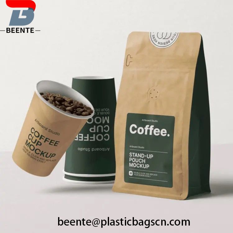 Confezionamento di caffè in plastica per alimenti con stampa personalizzata 3 lati sigillati